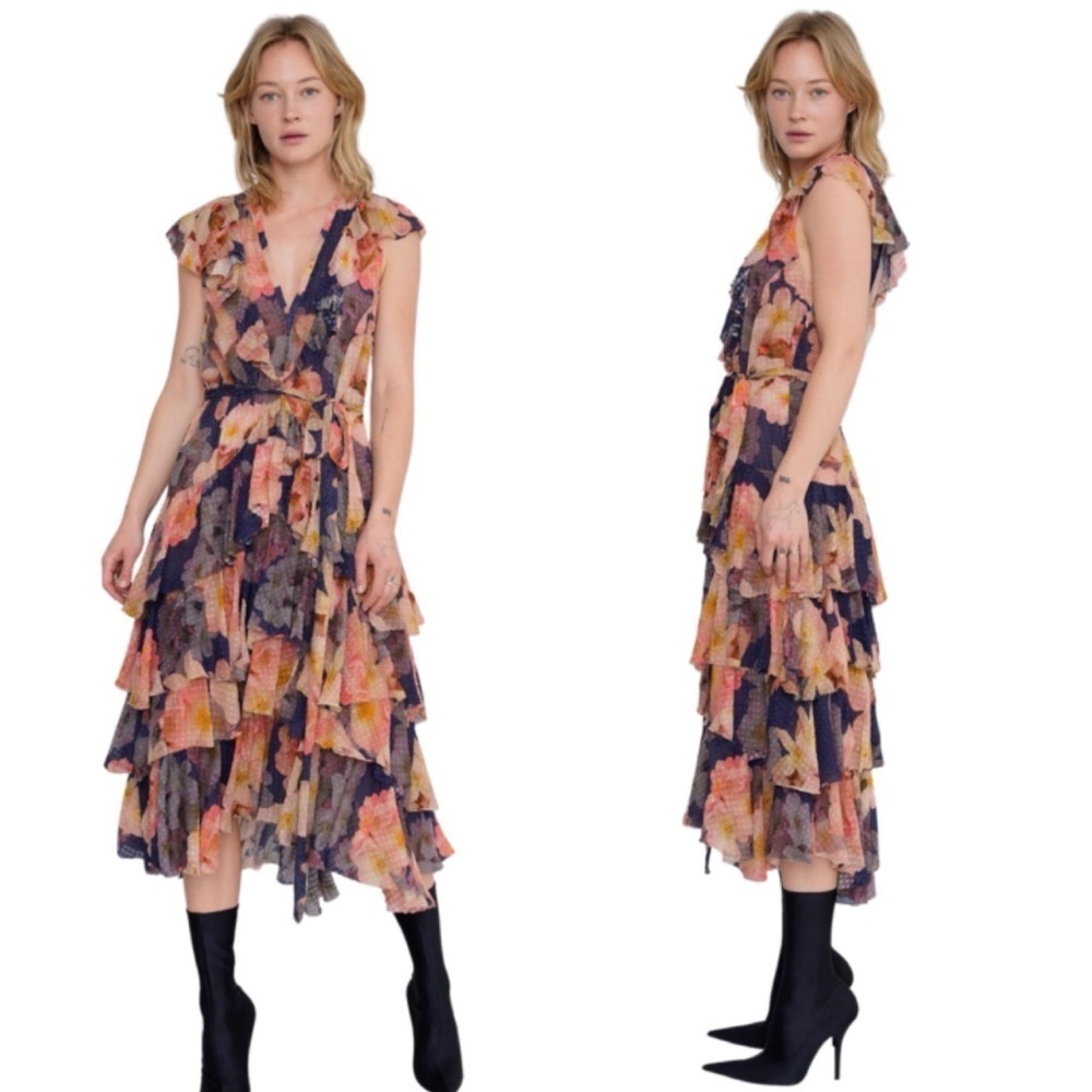 Le Superbe Major Flirt Pettys Wildflowers Dress Size 4 MSRP $495
